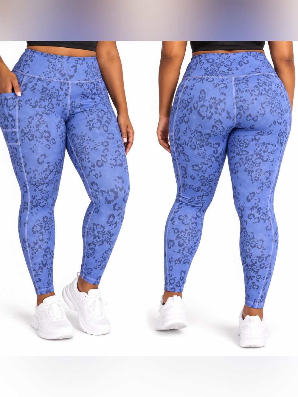 LegEnd Animal Print Leggings in Blue Size Medium